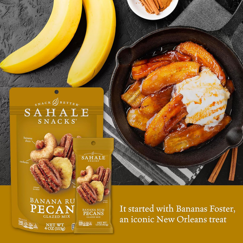Sahale Snacks Glazed Mix, Banana Rum Pecans, 24 Ounce gallery