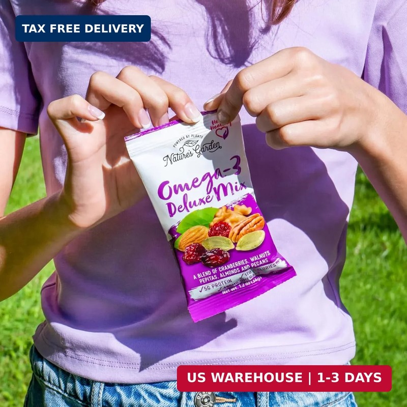 Nature's Garden Omega 3 Deluxe Mix - Trail Mix Nuts, Heart Healthy, Gluten Free, gallery