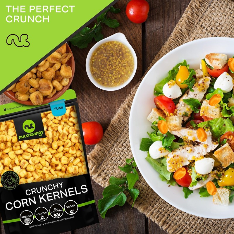 NUT CRAVINGS Toasted Crunchy Corn Kernels Original Flavor Roasted & Salted 1lb gallery