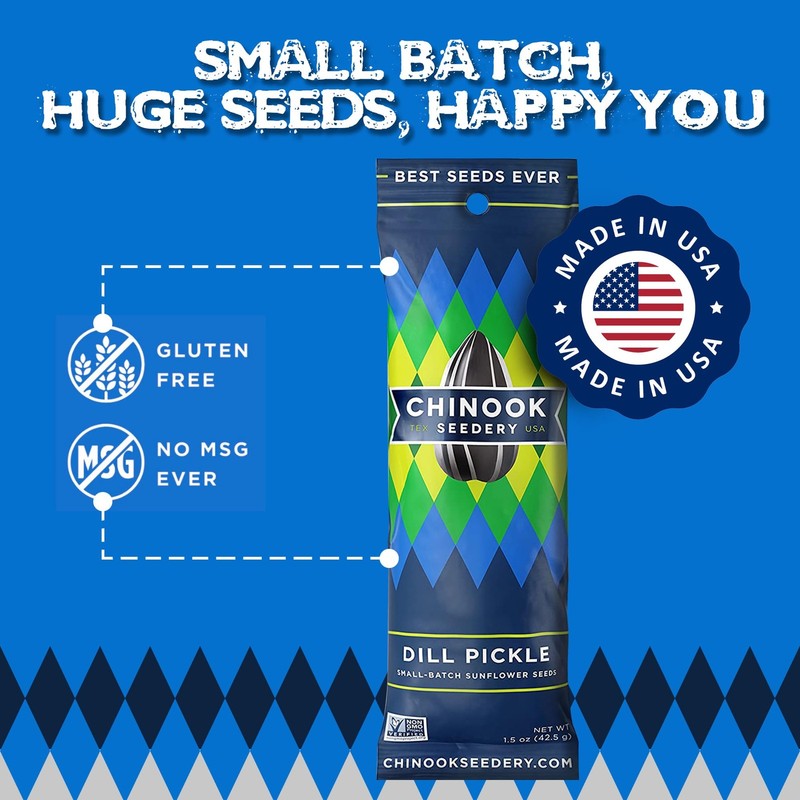 Low Sodium Sunflower Seeds – Dill Pickle Flavor, Pack of 36, 1.5oz – Sunflowe... gallery