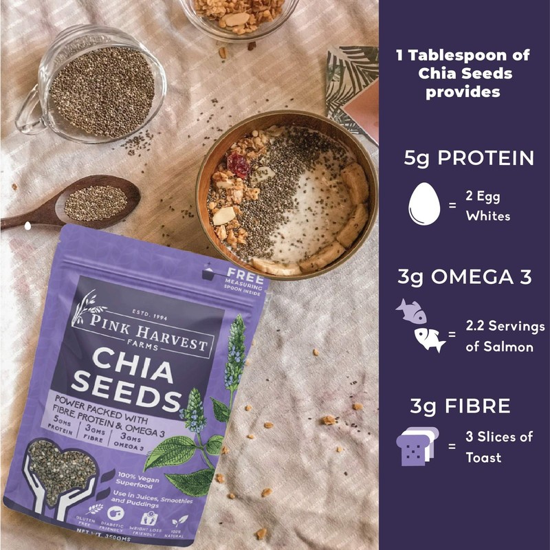 Pink Harvest Farms Chia Seeds Pouch (350 g) gallery