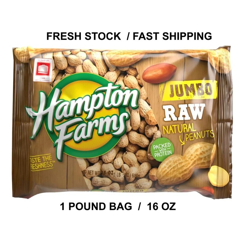 Jumbo Raw Natural In-Shell Peanuts ✅ 1 POUND ✅ Great! Roast or Boil!