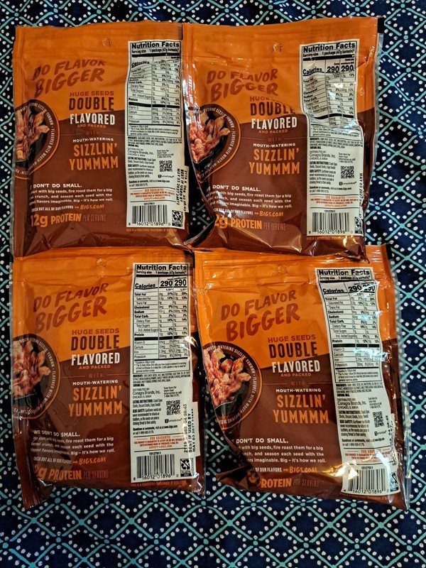 4 BIGS Sunflower Seeds, Sizzlin' Bacon Flavor Expire 5/3/27 gallery