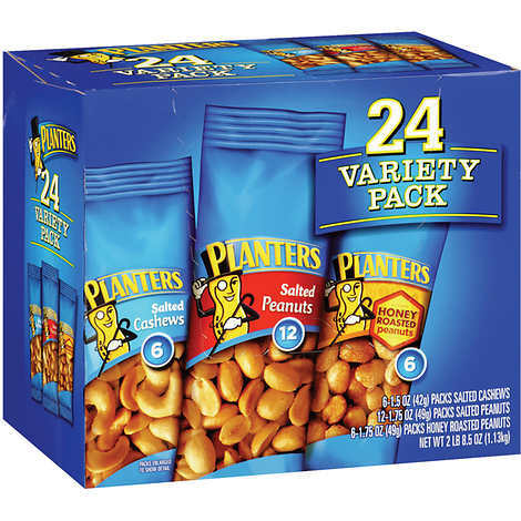 Planters Cashews and Peanuts, Variety, 24 ct