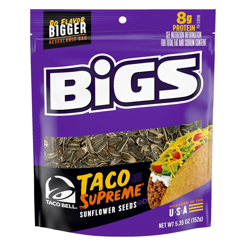 Sunflower Seeds, Taco Bell Taco Supreme Flavor, Easter Basket Stuffer for Sports