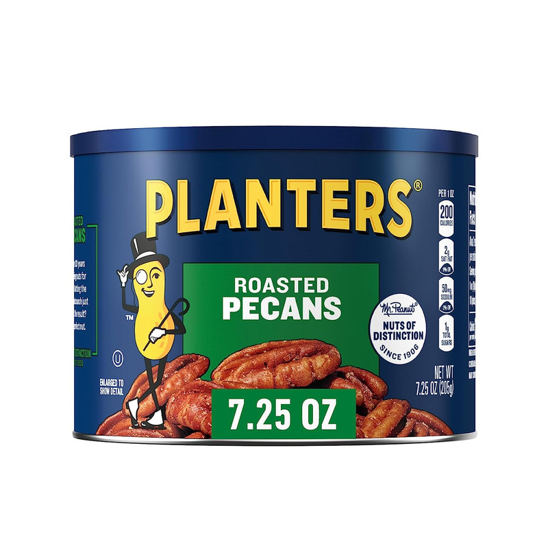 PLANTERS Salted Pecans, Individual Nuts Snack Packs, 7.25 Ounce, Pack of 1