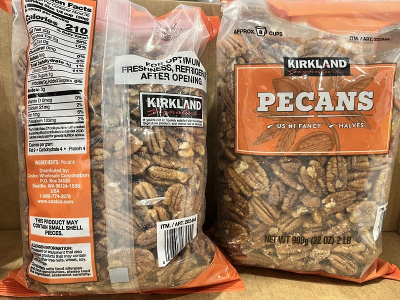 2 Packs Kirkland Signature Pecan Halves 32 oz Each Pack, Total 4 lbs gallery