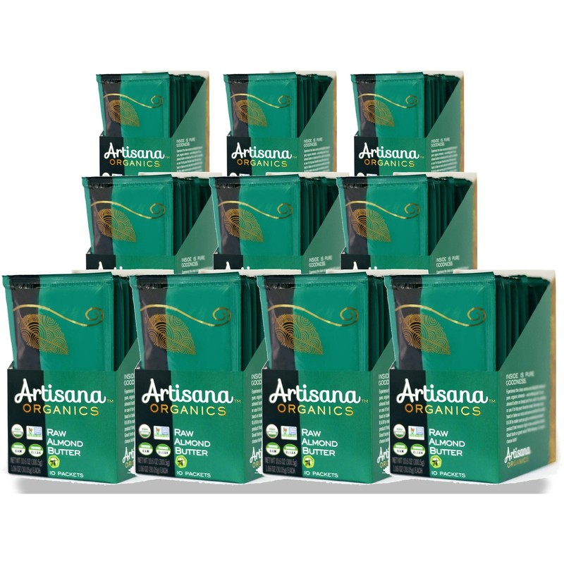 Raw Organic Almond Butter By Artisana 10 Packets 1.06 Oz Snack 10 Pack