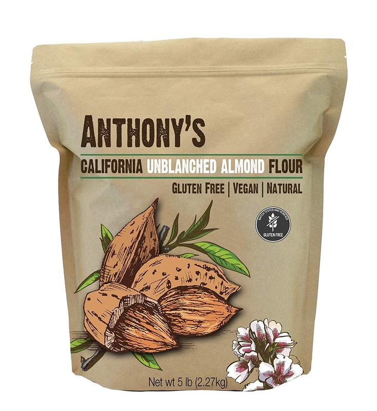 Anthony’s Almond Meal/Flour, Natural Unblanched by Anthony’s (5lb), Batch Tested
