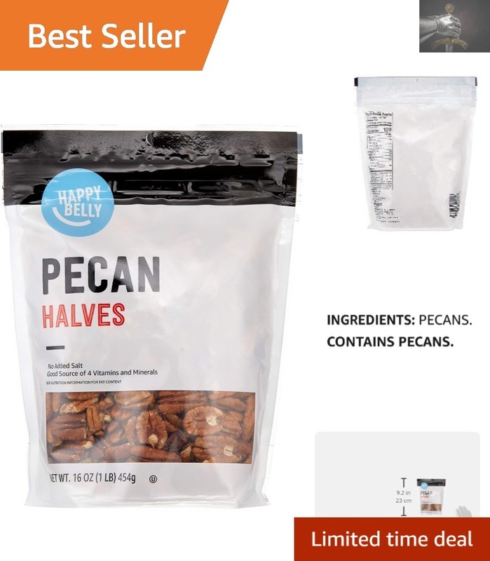 Salt-Free Pecan Halves, 16 Ounce – -Friendly, Perfect for Desserts