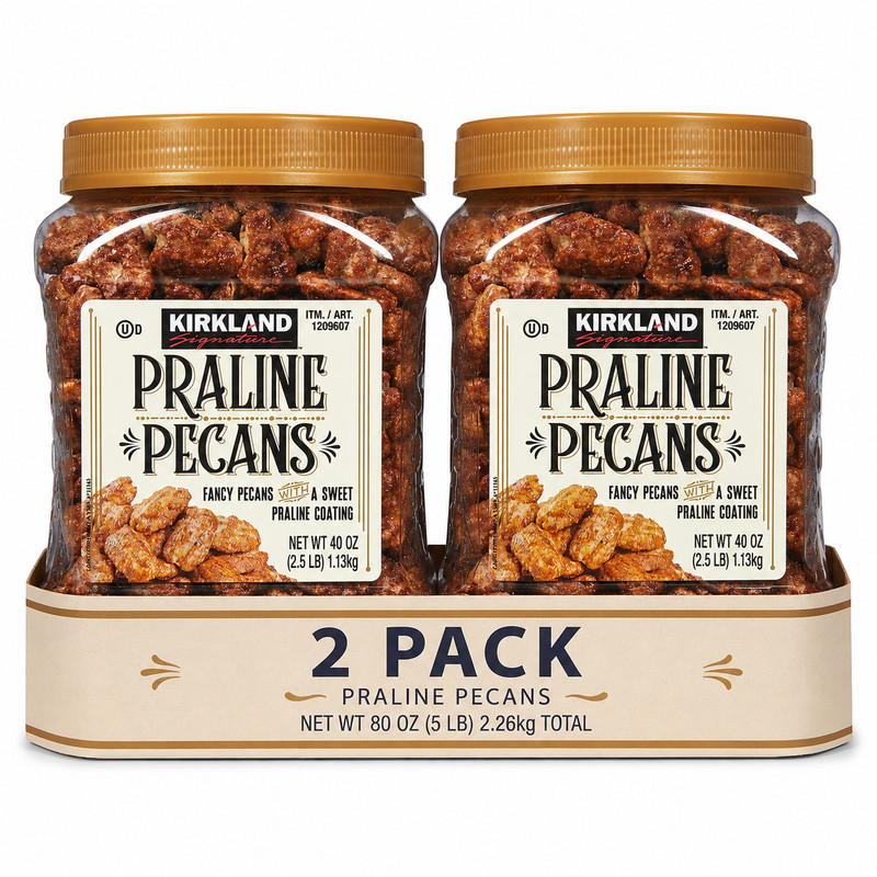2 Packs Kirkland Signature Praline Pecans 40 oz Each Pack, Total 80 oz Exp 01/27