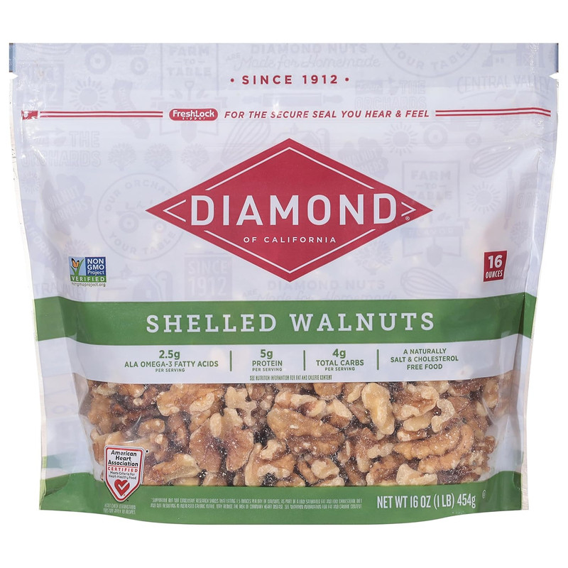 Shelled Walnuts 16 Oz 1 Count (Pack 1), Natural