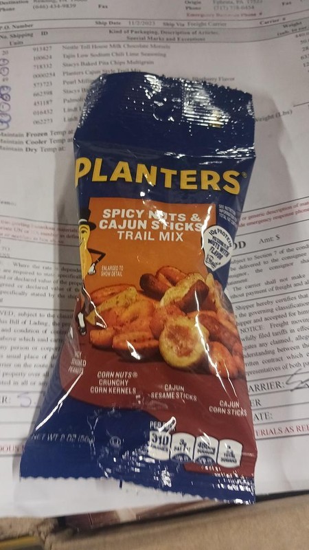 Planters Cajun Style Trail Mix 2 oz bags 72 bags per box