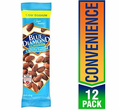 Blue Diamond Almonds Lightly Salted 1.5 oz Pack of 12 Snack Packs