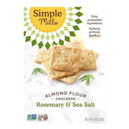 Almond Flour Crackers Family Size Rosemary Sea Salt 7 O