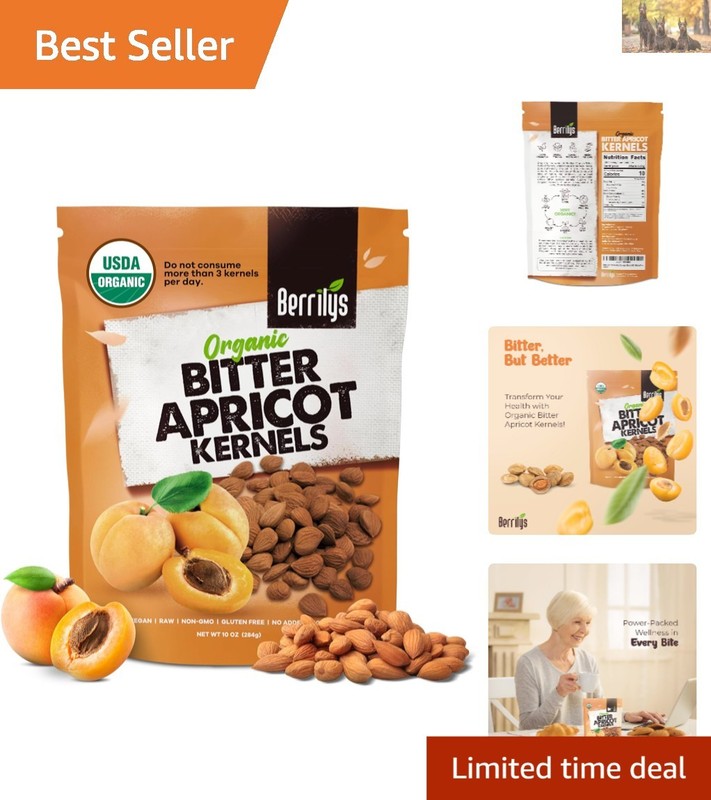10oz Sour-Free Organic Bitter Apricot Seeds – Natural Flavor, Sourced Fresh