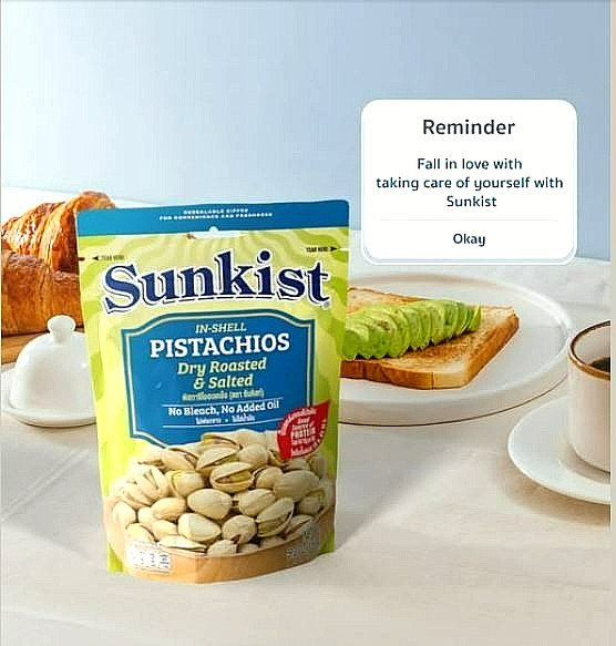 Sunkist Roasted Pistachios Salted Crunchy Snack Dry Roasted 150g gallery