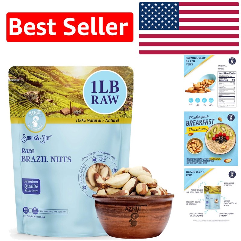 1 LB Raw Brazil Nuts – , Keto Friendly & Gluten Free Superfood