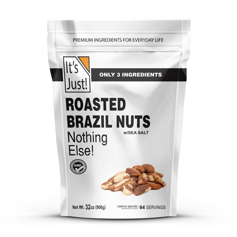 It's Just - Brazil Nuts, 2lbs, Product of Peru, Roasted & Salted, Packaged in...