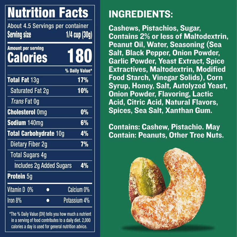 (6 pack) PLANTERS Nut Duos Peppercorn Pistachio and Parmesan Flavored Cashew.... gallery