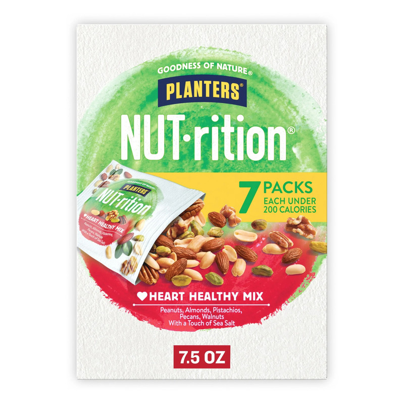 (4 Pack) NUT-RITION Heart Healthy Nut Mix, Shelf Stable, Plant Based Protein, 1 gallery