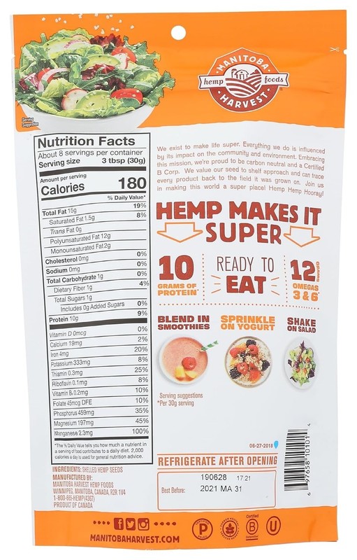 Manitoba Harvest Shelled Hemp Seeds, 8 oz (Pack of 1) gallery