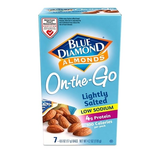 Blue Diamond Almonds Lightly Salted 100 Calorie Pack, 4.2 Ounce, 6 per case gallery
