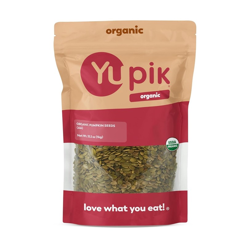Organic Raw Pumpkin Seeds No Shell Gluten Free Non GMO 2.2 lb 35.2 oz Raw
