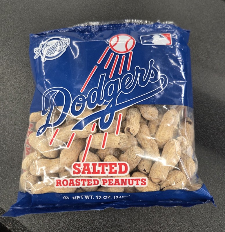 Hampton Farms Team Logo MLB salted roasted peanuts Los Angles Dodgers