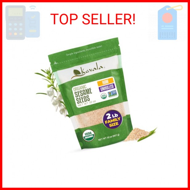 Kevala Raw Sesame Seeds Unhulled - Crunchy Seasoning with a Nutty Flavor for Hea