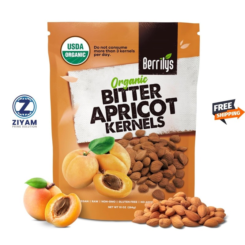 Organic Bitter Apricot Kernels – USDA Certified Organic Bitter Apricot Seeds – N