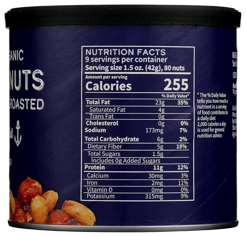 Cb`s Nuts Organic Kettle Roasted Sea Salt Peanuts 14 oz gallery