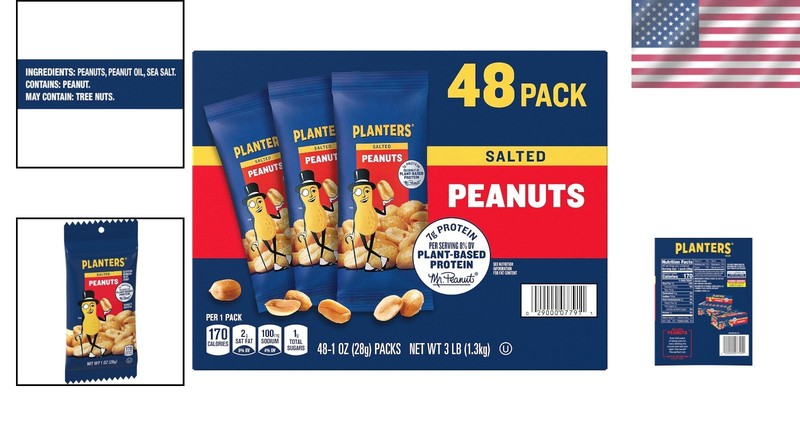 Kosher Certified Salted Peanuts – 48 Count Bags of Deliciousness and Protein gallery