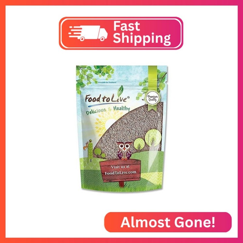 Food to Live - White Chia Seeds, 1.5 Pounds - Whole, Raw, Kosher, Keto, Sirtfood