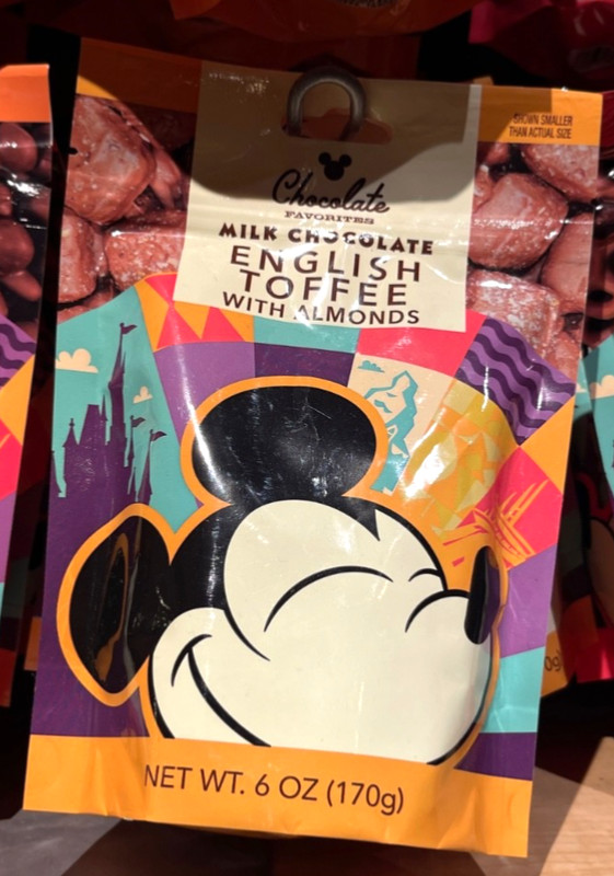 Disney parks Chocolate favorites English toffee with almonds / chocolate bars