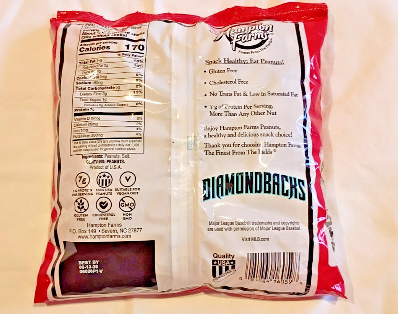 Hampton Farms Team Logo MLB salted roasted peanuts Arizona Diamondabcks gallery