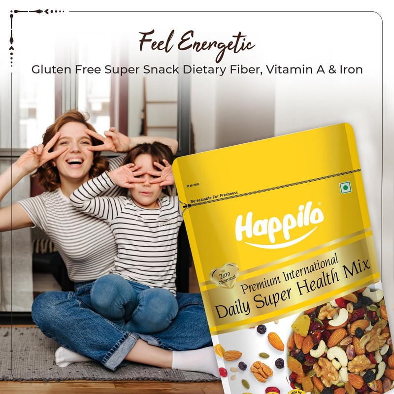 Happilo Daily Super Health Mix 160g �2 | Nuts, Seeds, Dry Fruits | Vegan Snack gallery