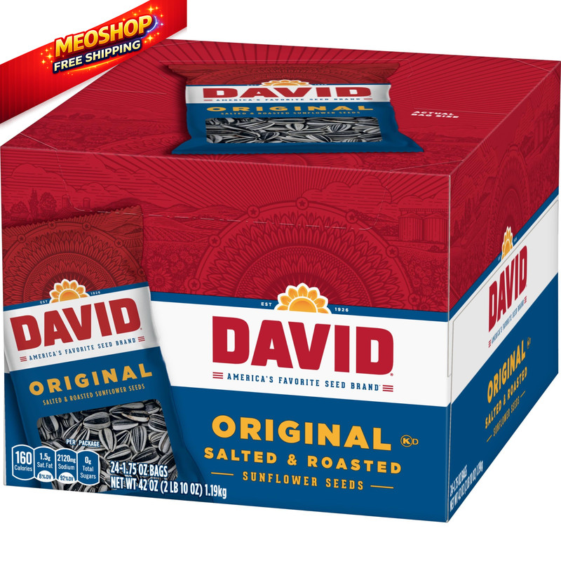 DAVID Sunflower Seeds, Original Flavor, Easter Basket Stuffer for 42.0 oz gallery