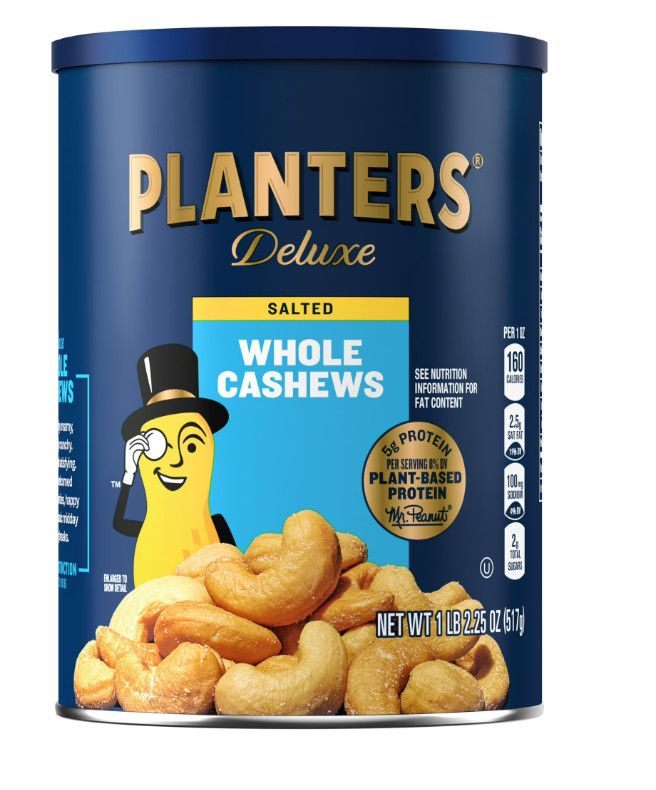 PLANTERS Deluxe Salted Whole Cashews, Party Snacks, Protein 18.25oz (2 PACK) gallery