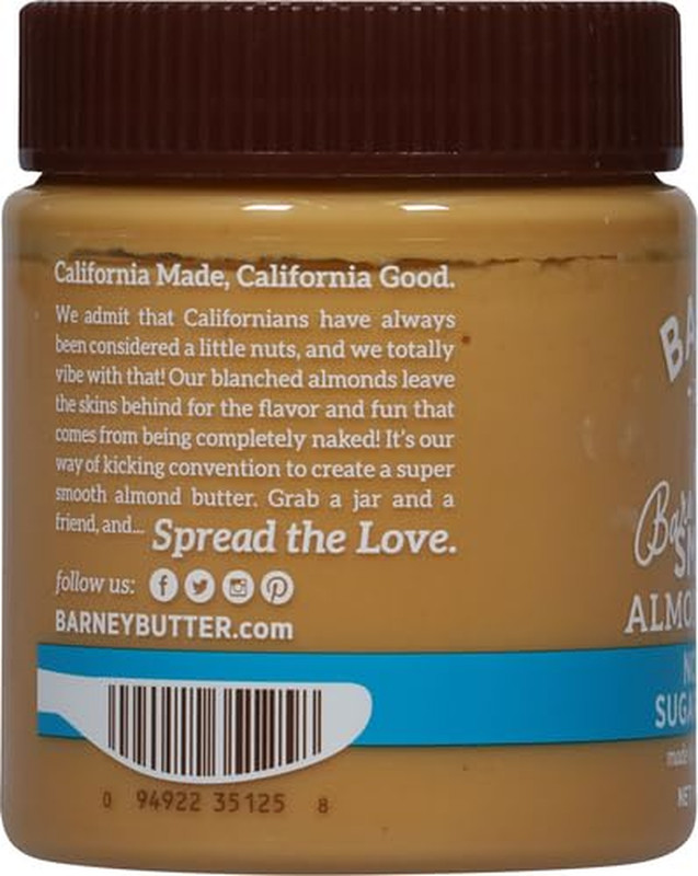 Almond Butter, Bare Smooth, 10 Ounce Jar, No Added Sugar or Salt, Skin-Free Almo gallery