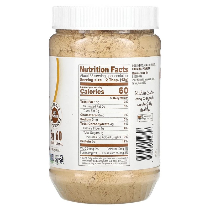 Pure Peanut Powder, 1 lb (454 g) gallery