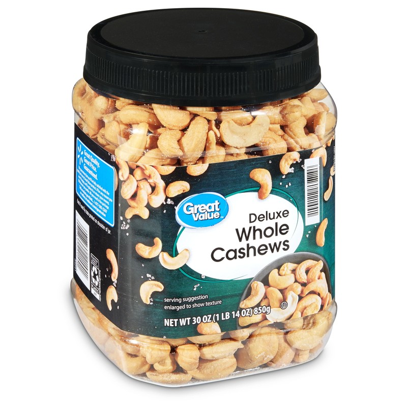 Deluxe Whole Cashews, 30 oz