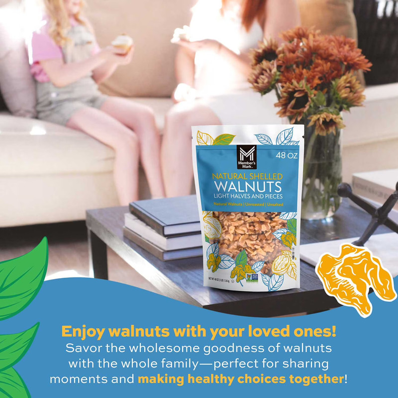 Member's Mark Natural Shelled Walnuts, 48 oz. gallery