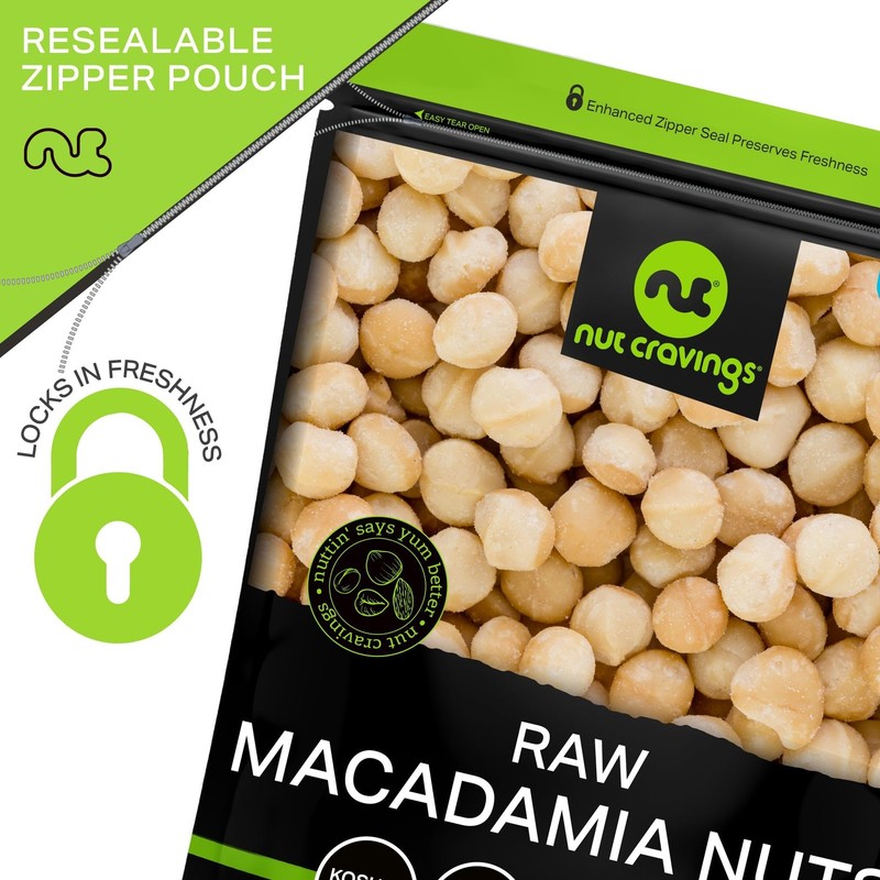 - Raw Macadamia Nuts, Unsalted, Shelled, (8oz - 1 Pack) Bulk Nuts Packed Fres... gallery