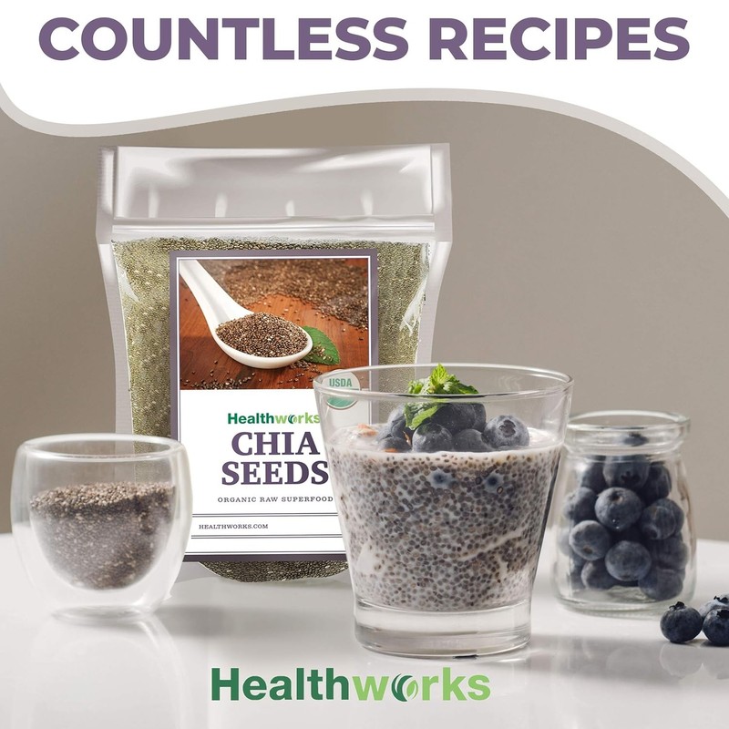 Superfoods Natural Raw Chia Seeds - 32 Oz / 2 Lbs - Premium & All-Natural - Cont gallery