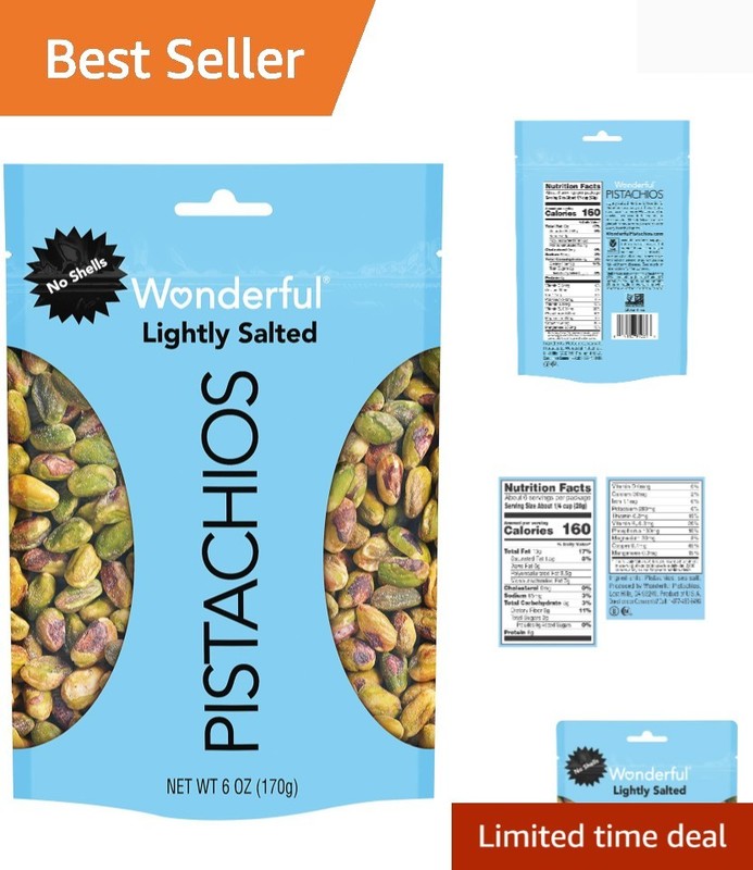 Nutritious Lightly Salted Pistachios 6 OZ – Perfect for Cooking or Snacking