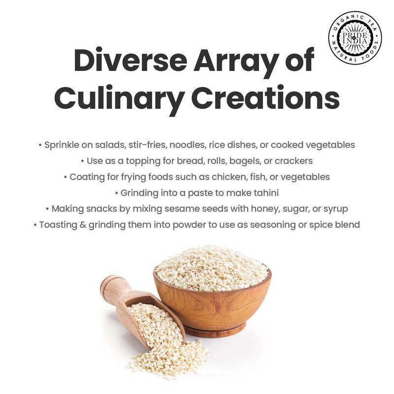 White Sesame Seeds Raw Unhulled - Calcium & Iron Superfood Jar gallery