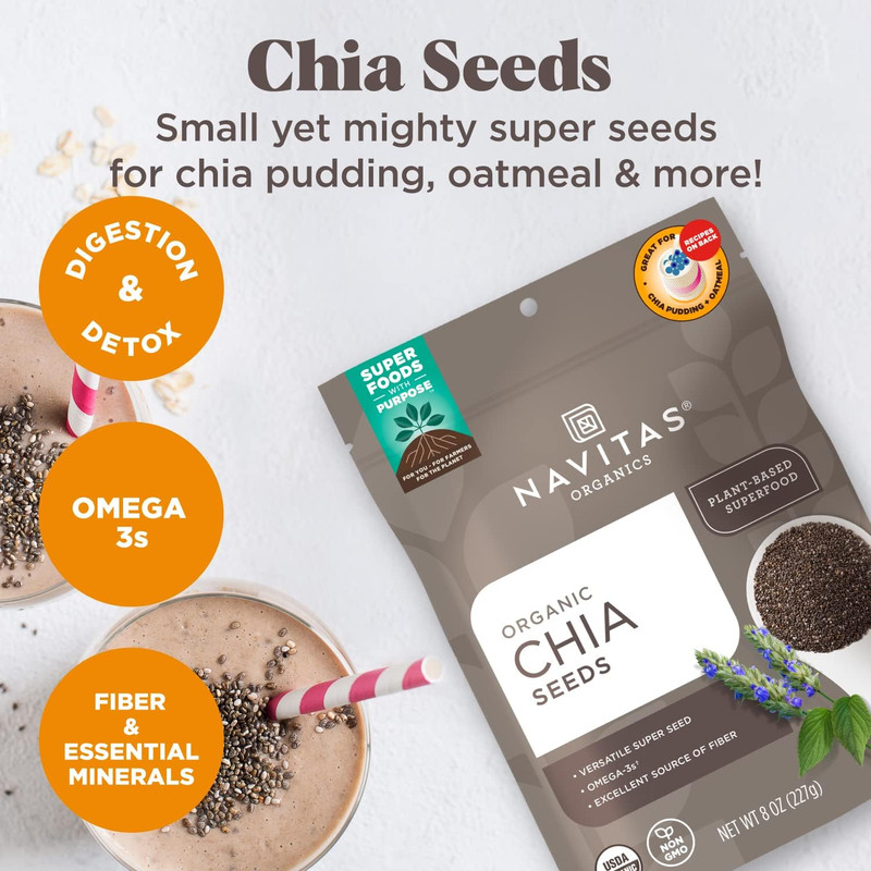 Chia Seeds – For Chia Pudding, Smoothies, Baking, Salads & More – Omega 3, Fiber gallery