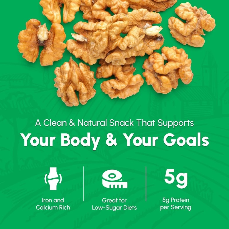 Kosher Certified Raw Walnuts 3 lbs - Perfect for Snacking & Baking Brownies gallery
