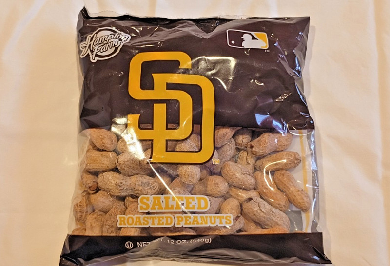 Hampton Farms Team Logo MLB salted roasted peanuts San Diego Pardres